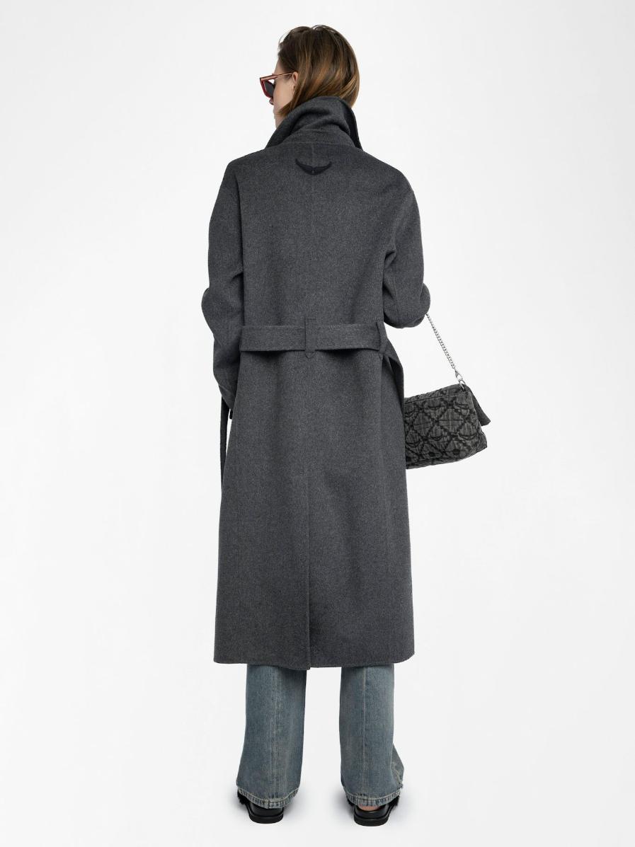 WWCO01237_ANTHRACITE_BACK_687df5e510f16 Zadig & Voltaire Meli Coat, Anthracite.