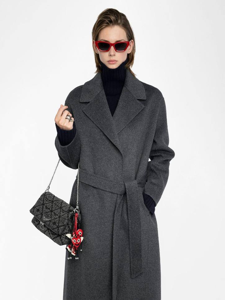 WWCO01237_ANTHRACITE_HOVER_687df5f0bf3eb Zadig & Voltaire Meli Coat, Anthracite.