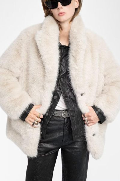 Zadig & Voltaire Fleur Coat, Ecru.