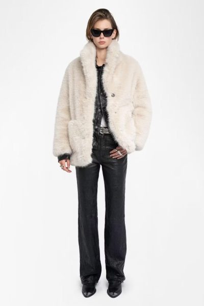 Zadig & Voltaire Fleur Coat, Ecru.