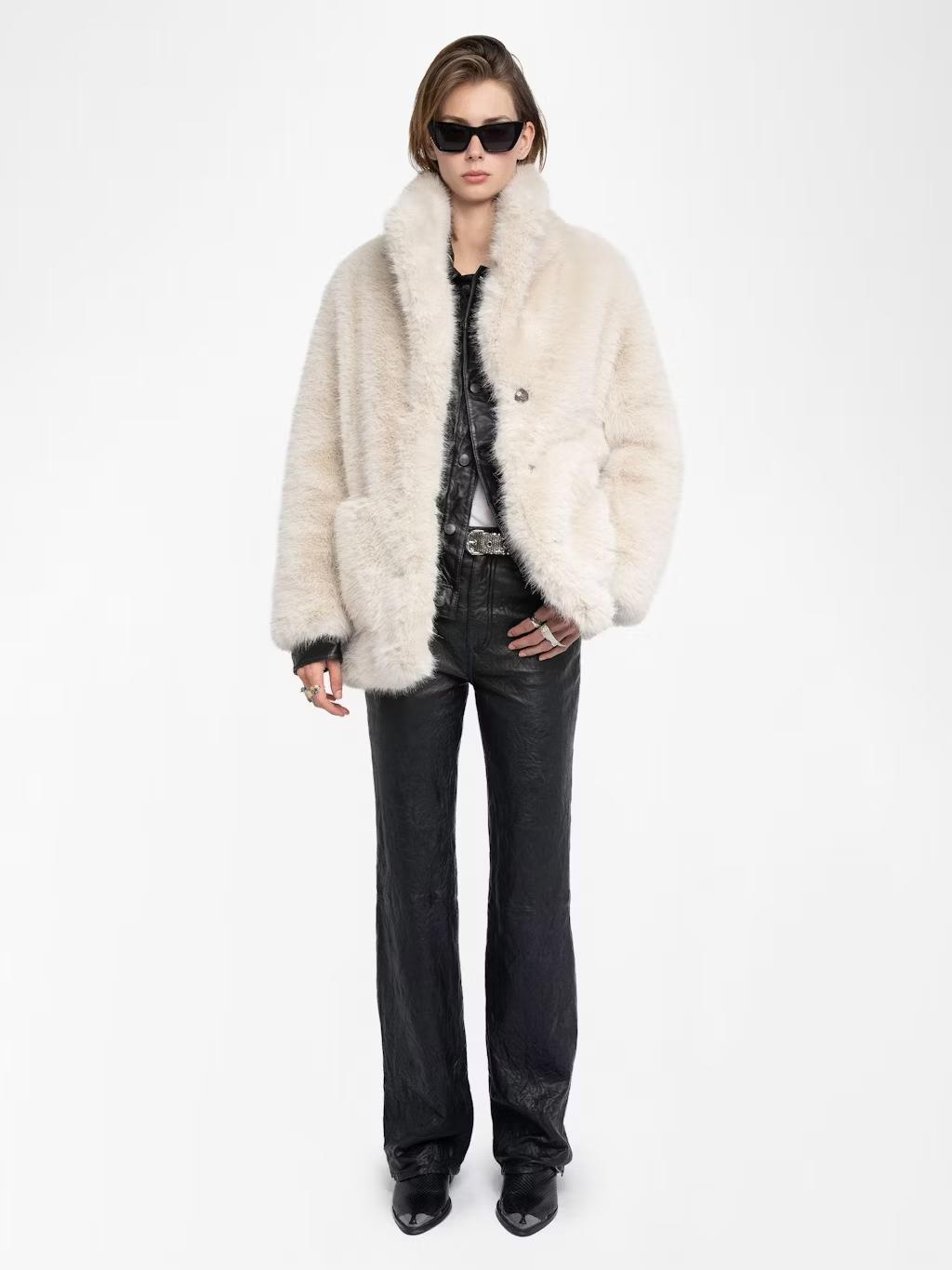 Zadig & Voltaire Fleur Coat, Ecru.