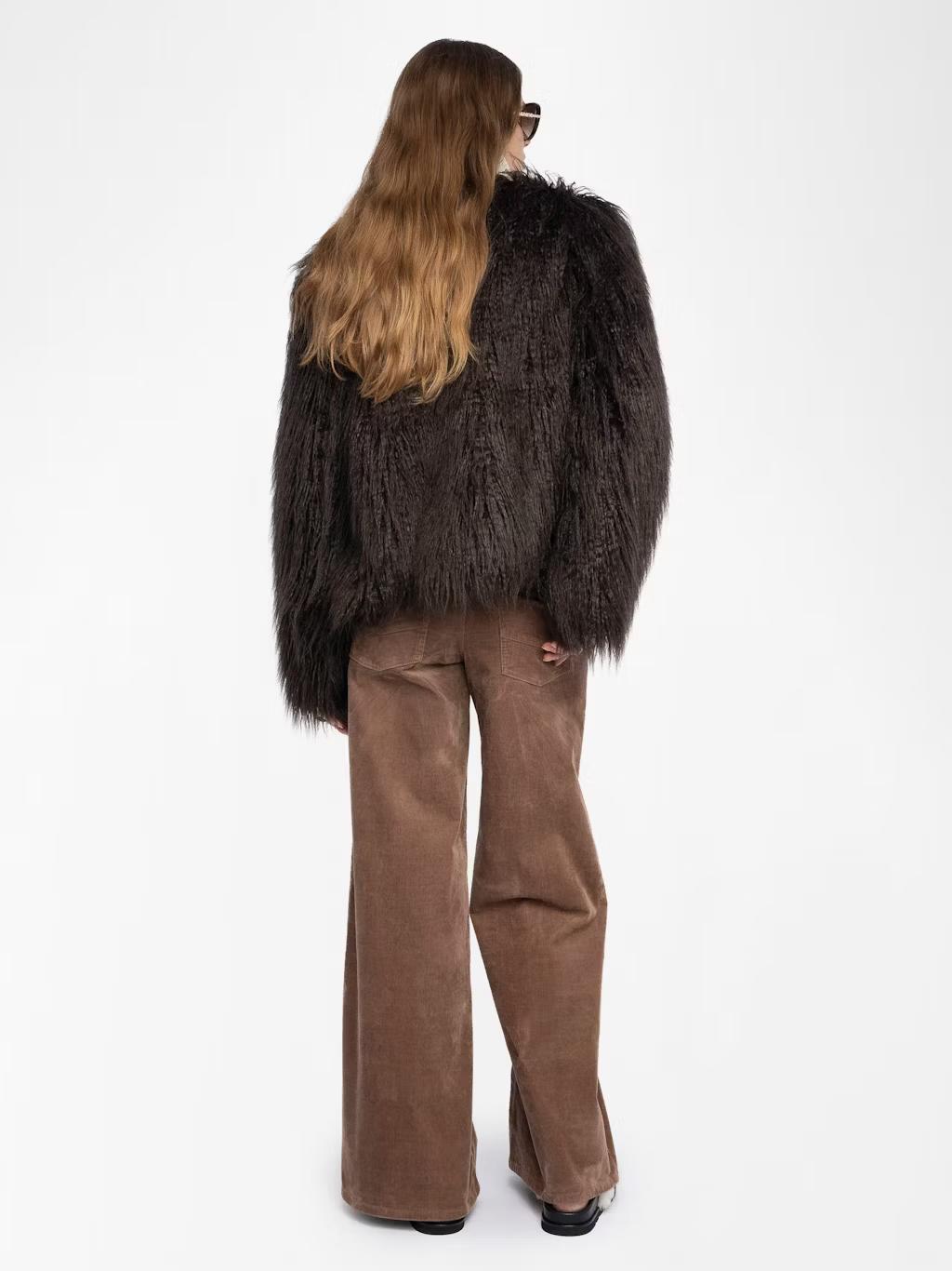 Zadig & Voltaire Freddie Coat, Dark Chocolate.
