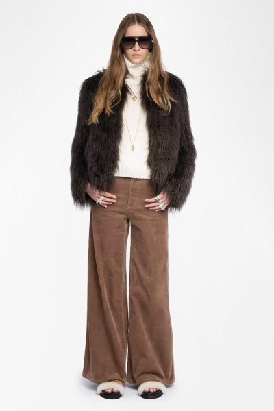 Zadig & Voltaire Freddie Coat, Dark Chocolate.