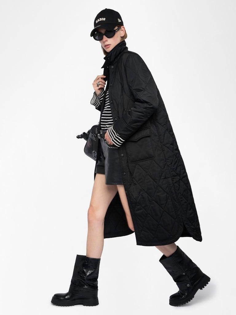 Zadig & Voltaire Kina Parka, Black.