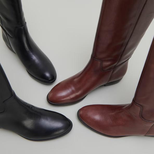 Jonak 1137 Flat Boots, Cognac Leather