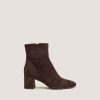 Jonak Doniama Heeled Boots, Dark Brown Velvet.