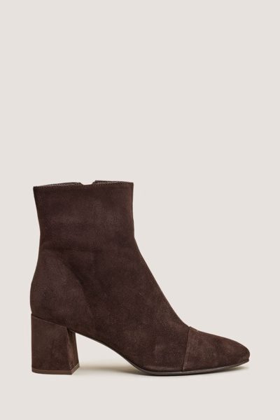 Jonak Doniama Heeled Boots, Dark Brown Velvet.