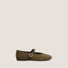 Jonak Deesse Ballet Flats, Kaki Leather