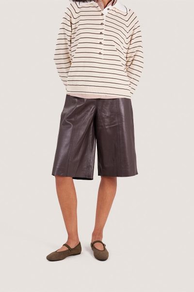 Jonak Deesse Ballet Flats, Kaki Leather