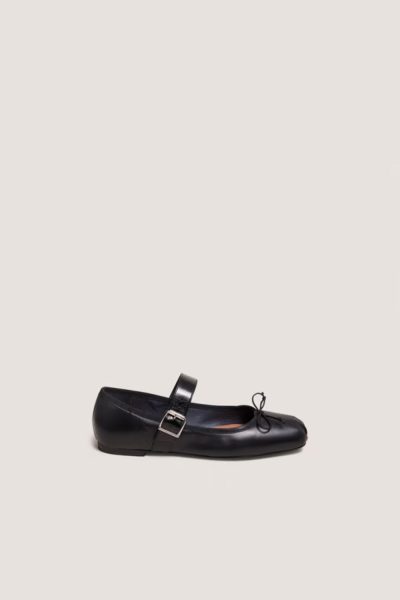 Jonak Dominante Ballet Flats, Black Leather