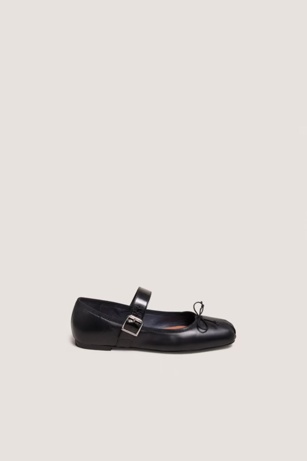 Jonak Dominante Ballet Flats, Black Leather