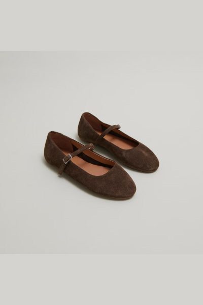 Jonak Drima Ballet Flats, Brown Crust