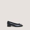 Jonak Dadou Heeled Ballet Flats, Black Leather.