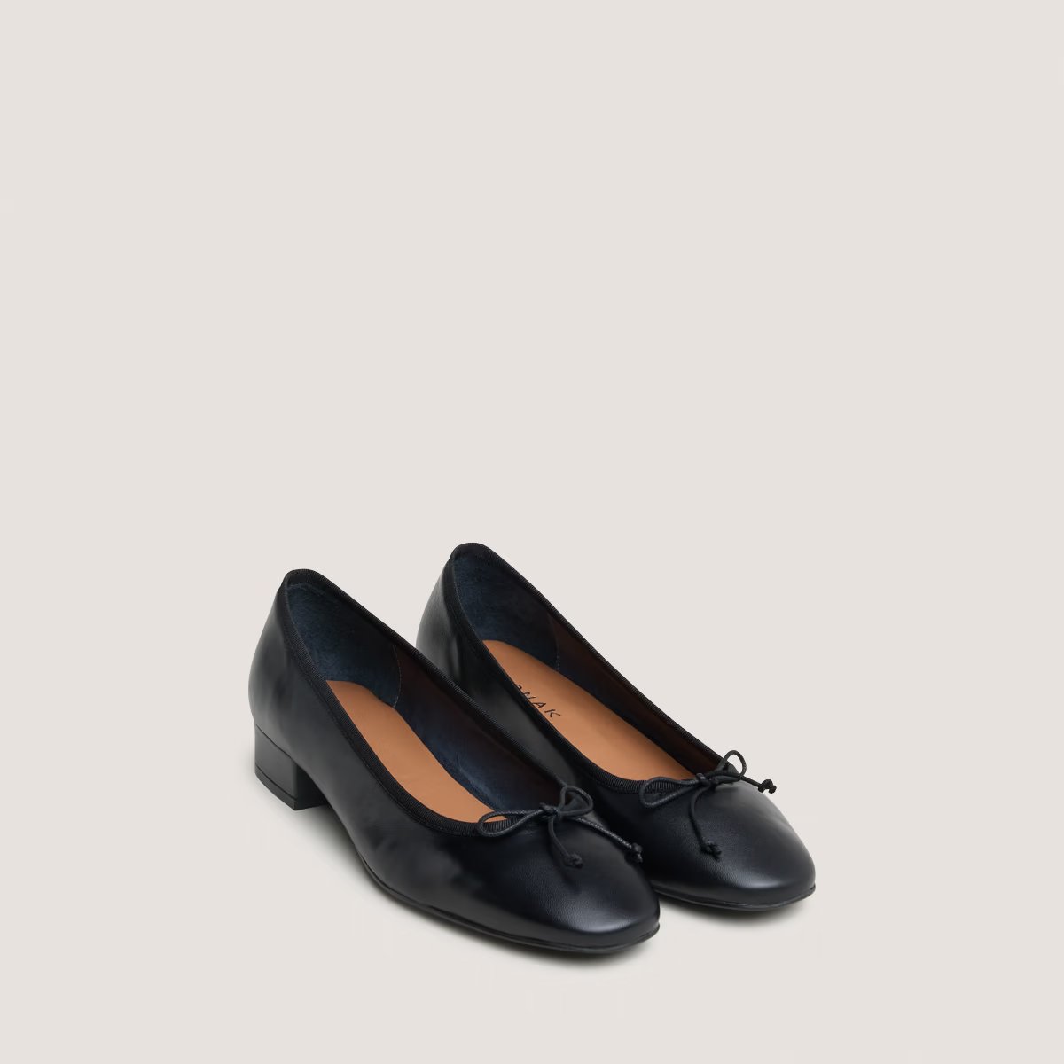Jonak Dadou Heeled Ballet Flats, Black Leather.