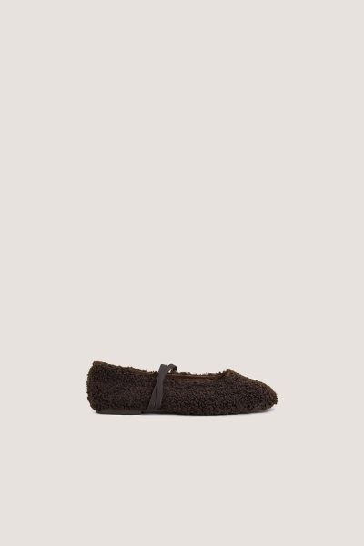Jonak Duvet Ballet Flats, Dark Brown Fleece
