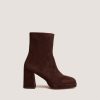 Jonak Vesna Heeled Boots, Maroon Velvet.