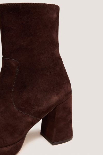 Jonak Vesna Heeled Boots, Maroon Velvet.
