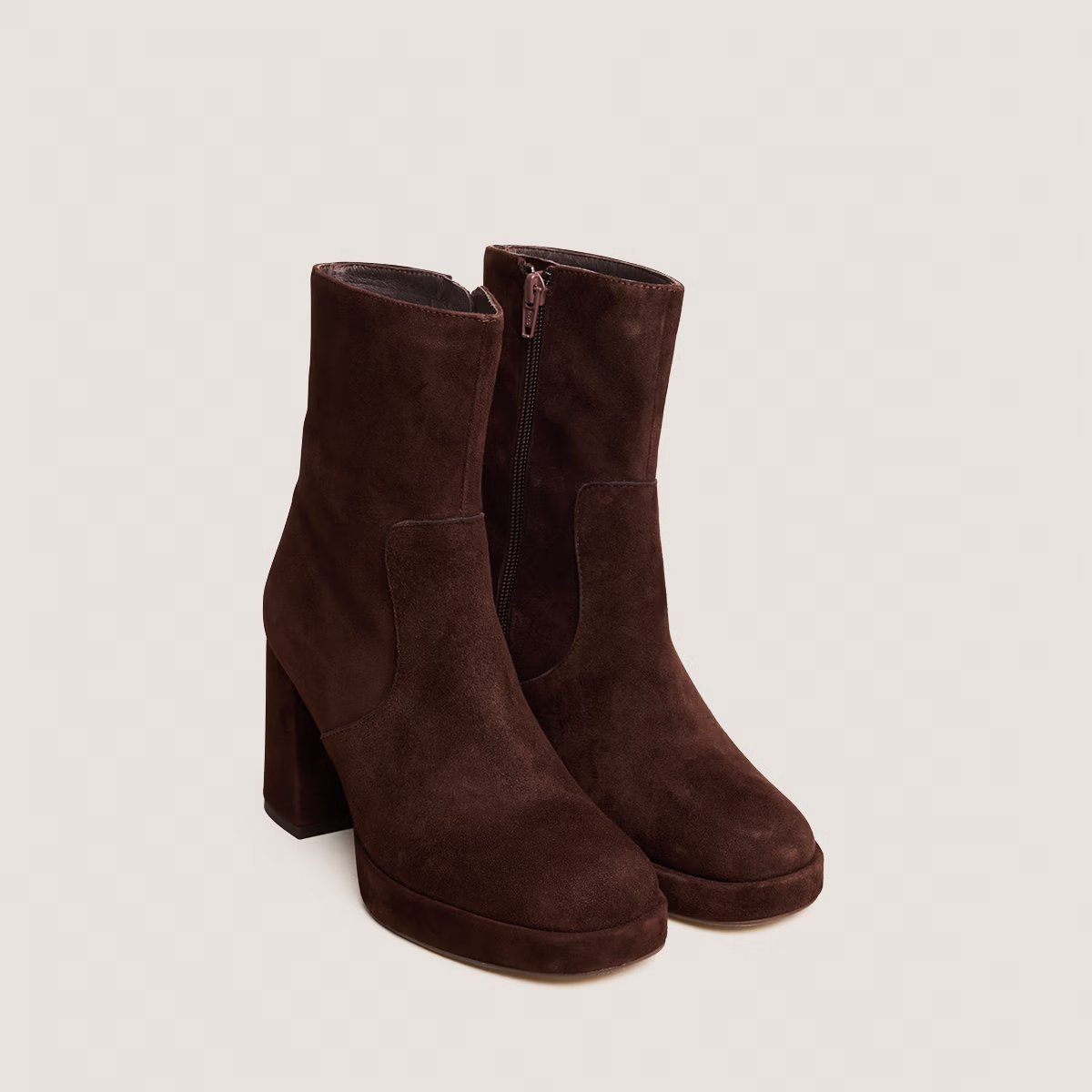 Jonak Vesna Heeled Boots, Maroon Velvet.