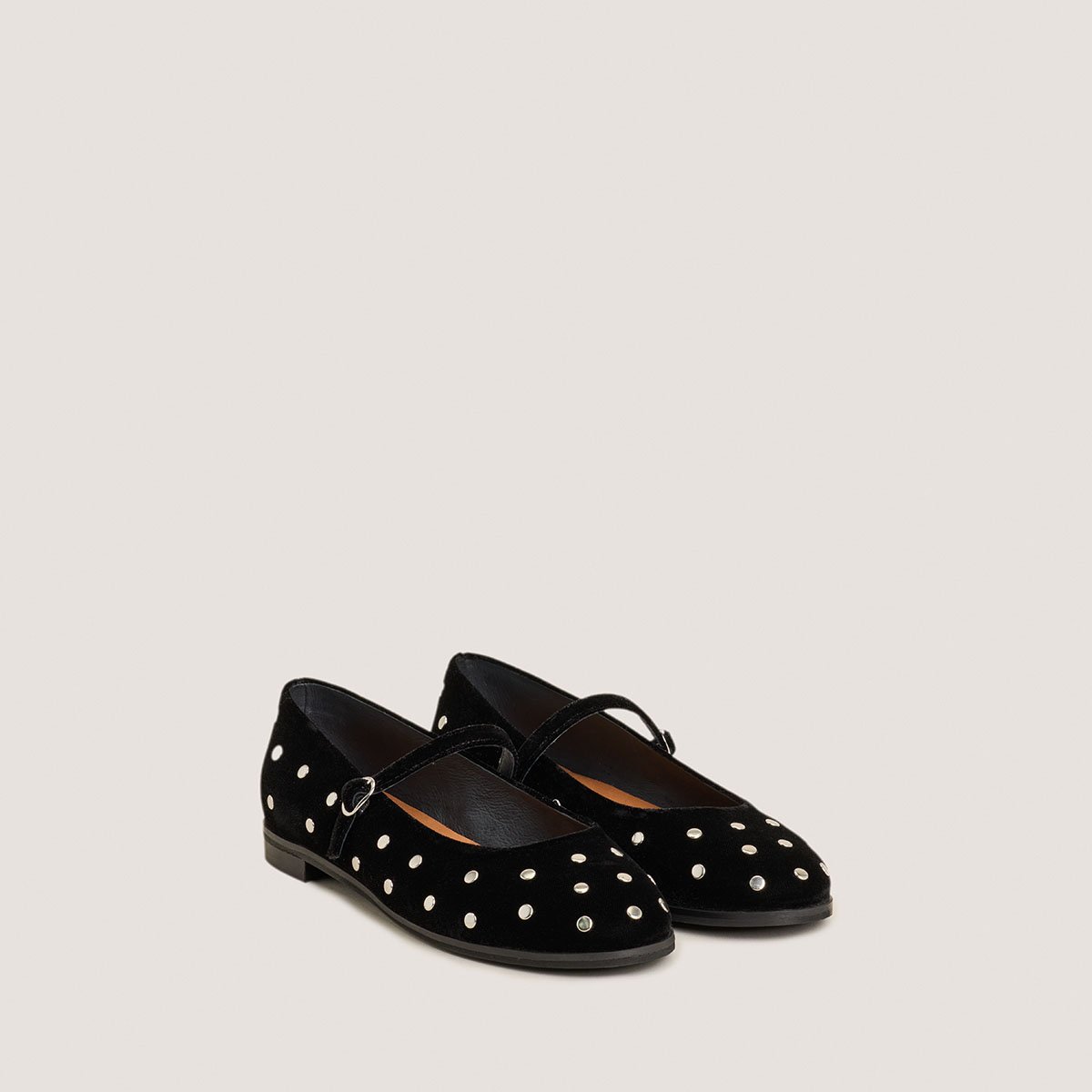 Jonak Deliott Ballet Flats, Black Suede