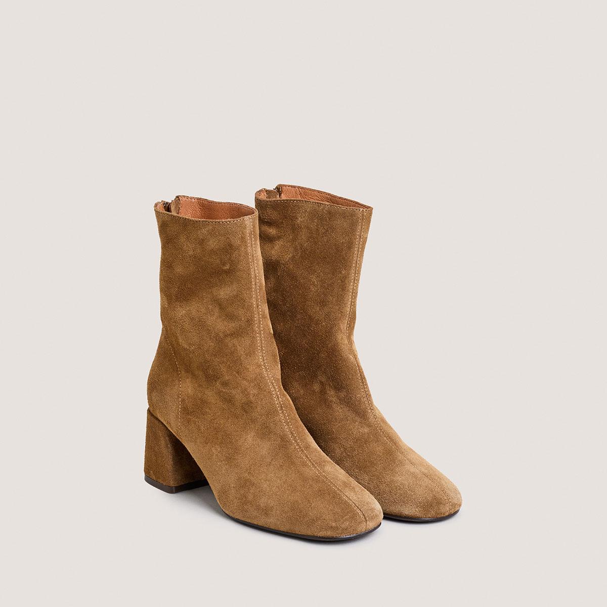 Jonak Denonie Ankle Boots, Tobacco Split Leather