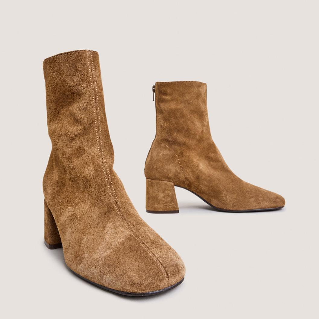Jonak Denonie Ankle Boots, Tobacco Split Leather
