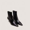 Jonak Borgia Heel Ankle Boots, Black Shiny Leather