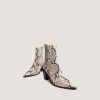 6001109-28 (3) Jonak Basama Heel Ankle Boots, Black and White Reptile Leather