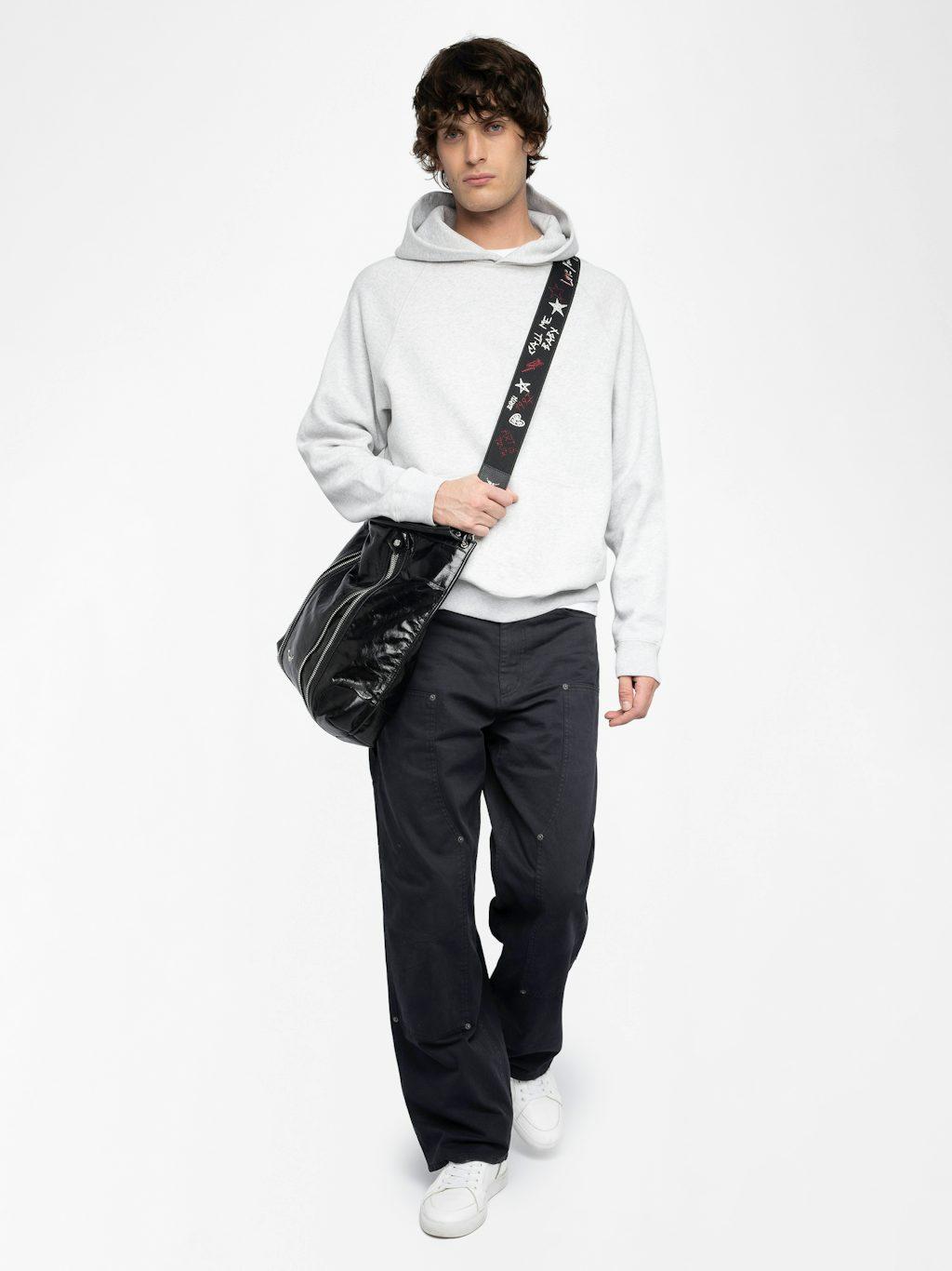JMSS01321_GRIS_CHINE_CLAI_ADDI_1_68cc0aea6e9b1 Zadig & Voltaire Georgio Sweatshirt, Gris chine claire.