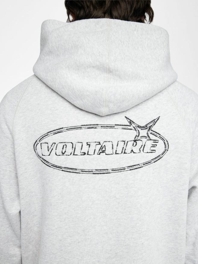 JMSS01321_GRIS_CHINE_CLAI_HOVER_68cc0ac81f0ee Zadig & Voltaire Georgio Sweatshirt, Gris chine claire.