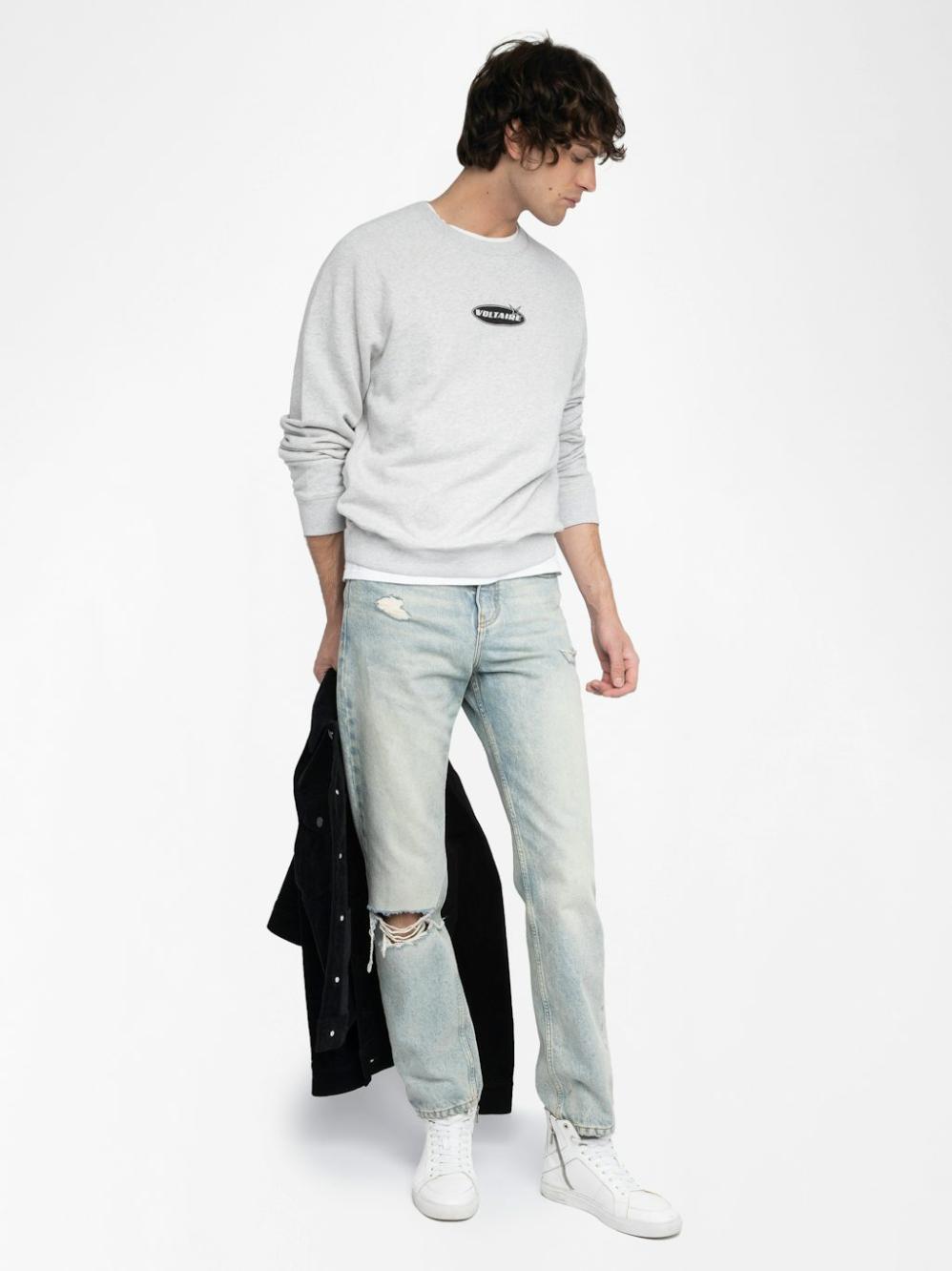 JMSS01322_GRIS_CHINE_CLAI_ADDI_1_68cc08b51b627 Zadig & Voltaire Uppy Sweatshirt