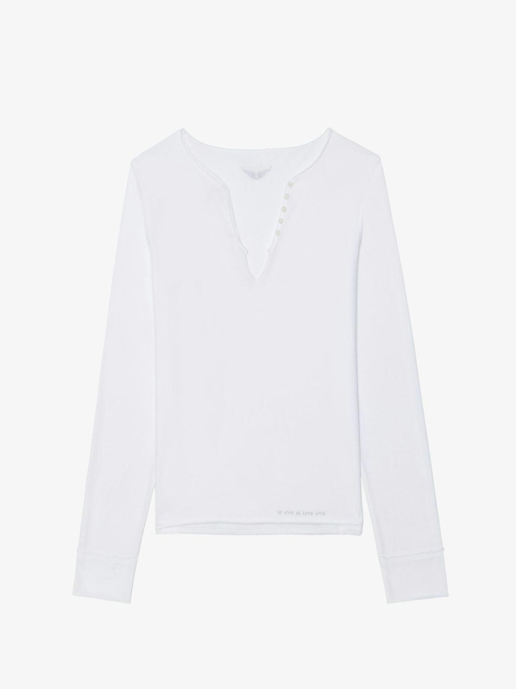 Zadig & Voltaire Tuni Henley T-Shirt, White.