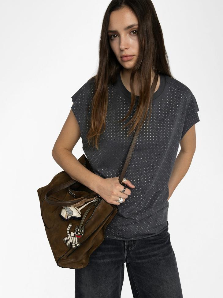 Zadig & Voltaire Cloe Tank Top, Medium Grey