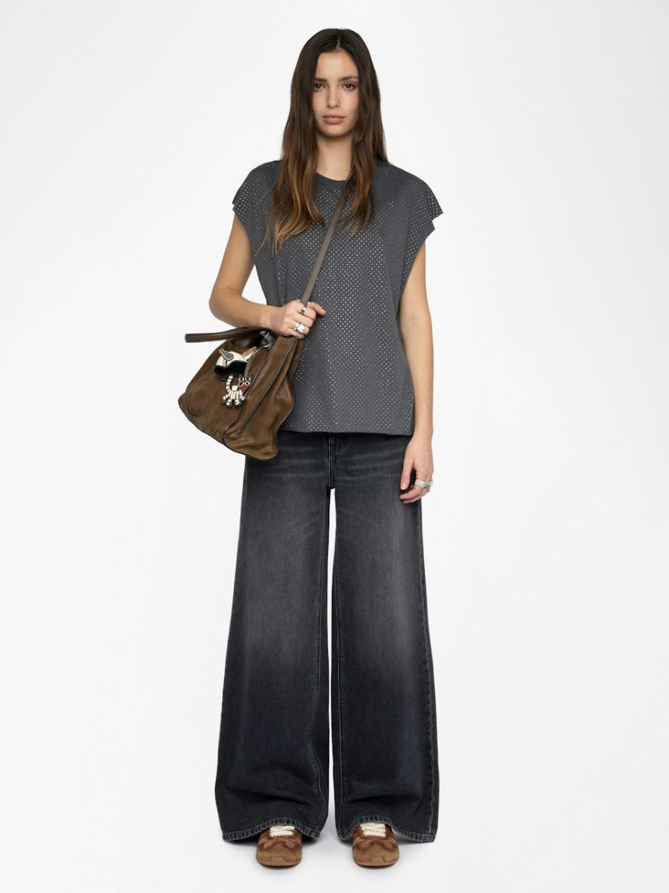 Zadig & Voltaire Cloe Tank Top, Medium Grey