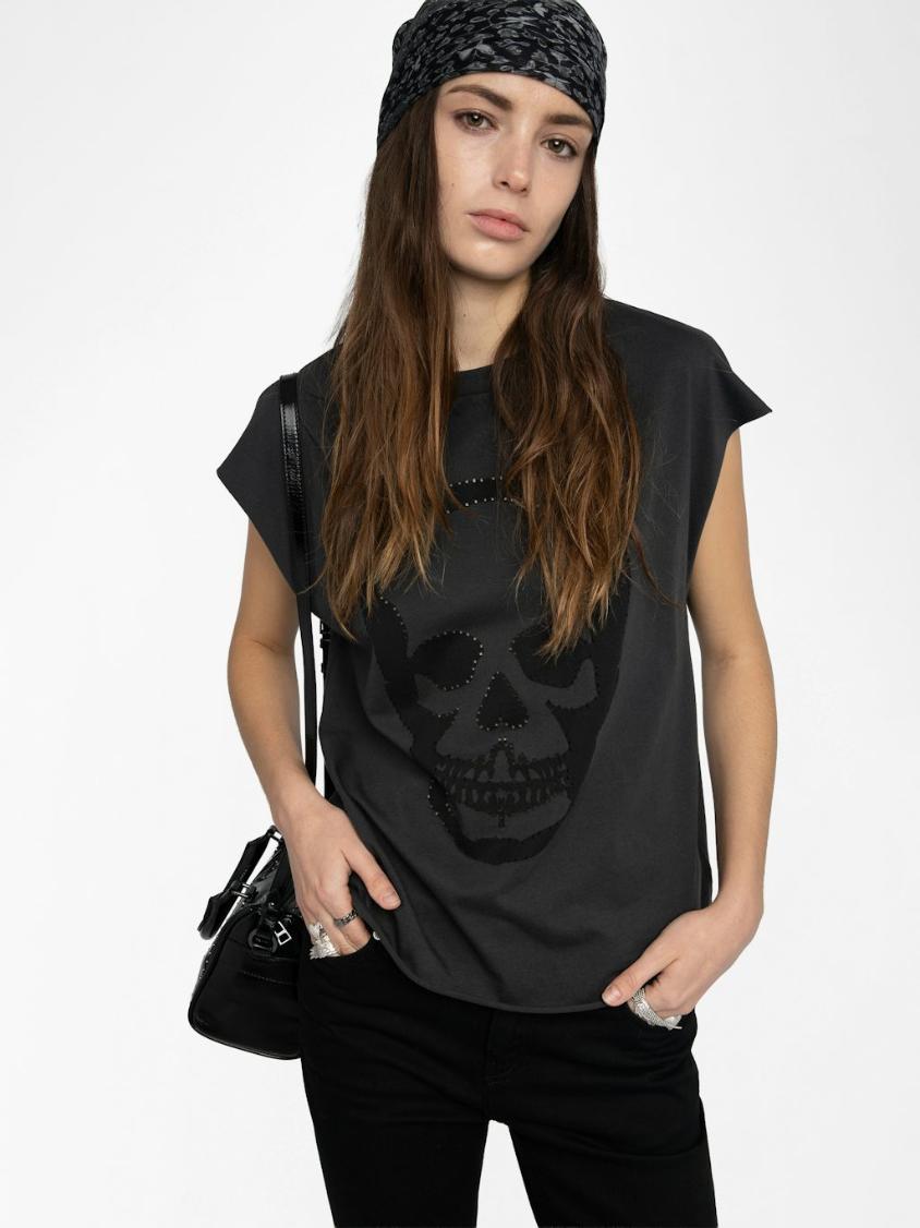 Zadig & Voltaire Cloe Tank Top, Carbone
