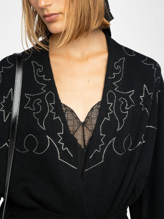 Zadig & Voltaire Salomy Cashmere Cardigan, Black.