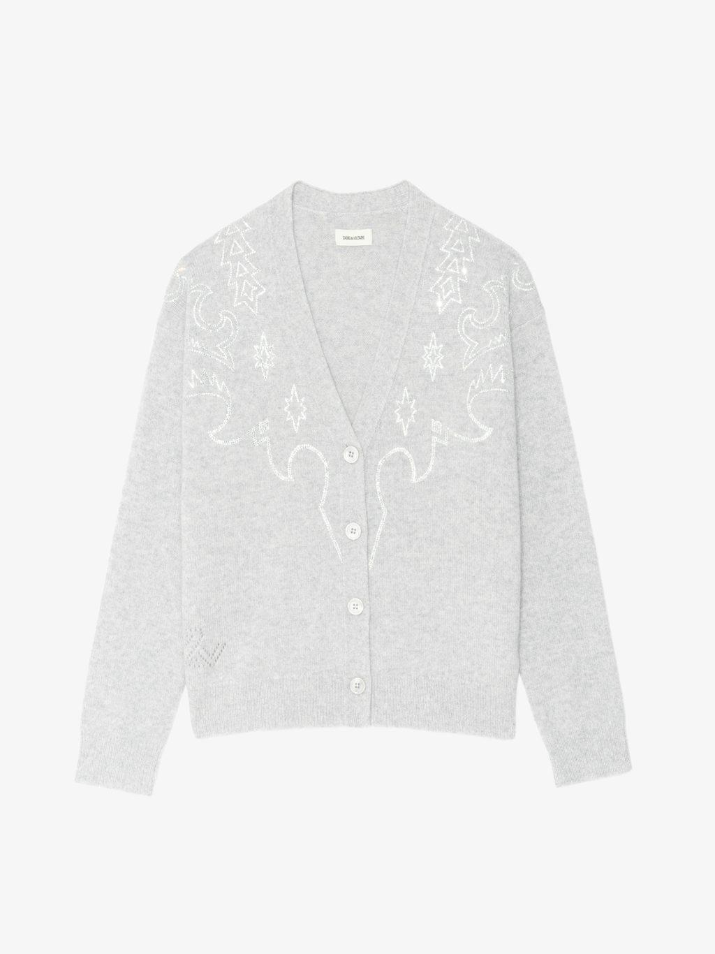 Zadig & Voltaire Mirkaz Cashmere Cardigan, Gris Chine Clair.