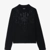 KWSW02841_BLACK_68cd5a6a8eedc Zadig & Voltaire Markuz Cashmere Sweater, Black.