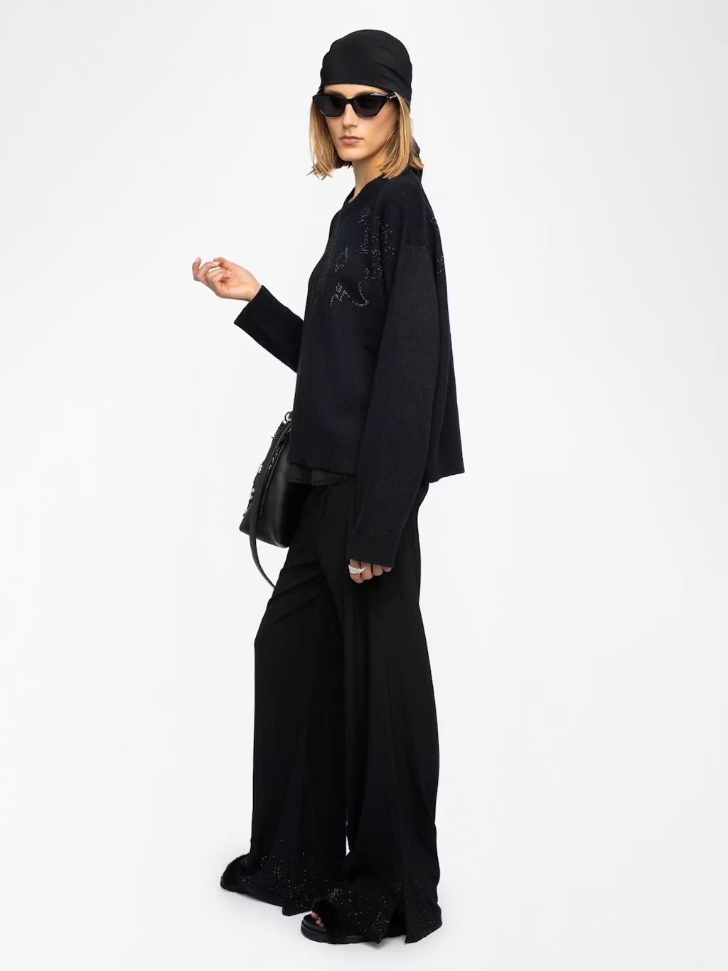 KWSW02841_BLACK_ADDI_3_68cc06d5d3513 Zadig & Voltaire Markuz Cashmere Sweater, Black.