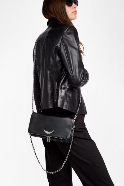 Zadig & Voltaire Rock Studs Pochette, Black.