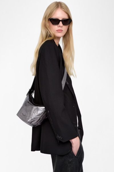 Zadig & Voltaire Baby Jane Vintage Metal Bag, Gun.
