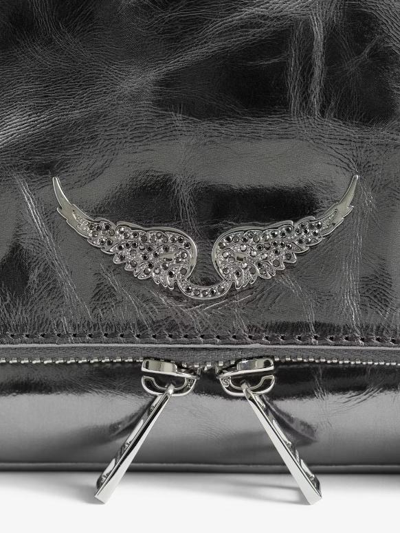LWBA04153_GUN_ADDI_1_68d1247bae265 Zadig & Voltaire Rock Vintage Metal Clutch, Gun.