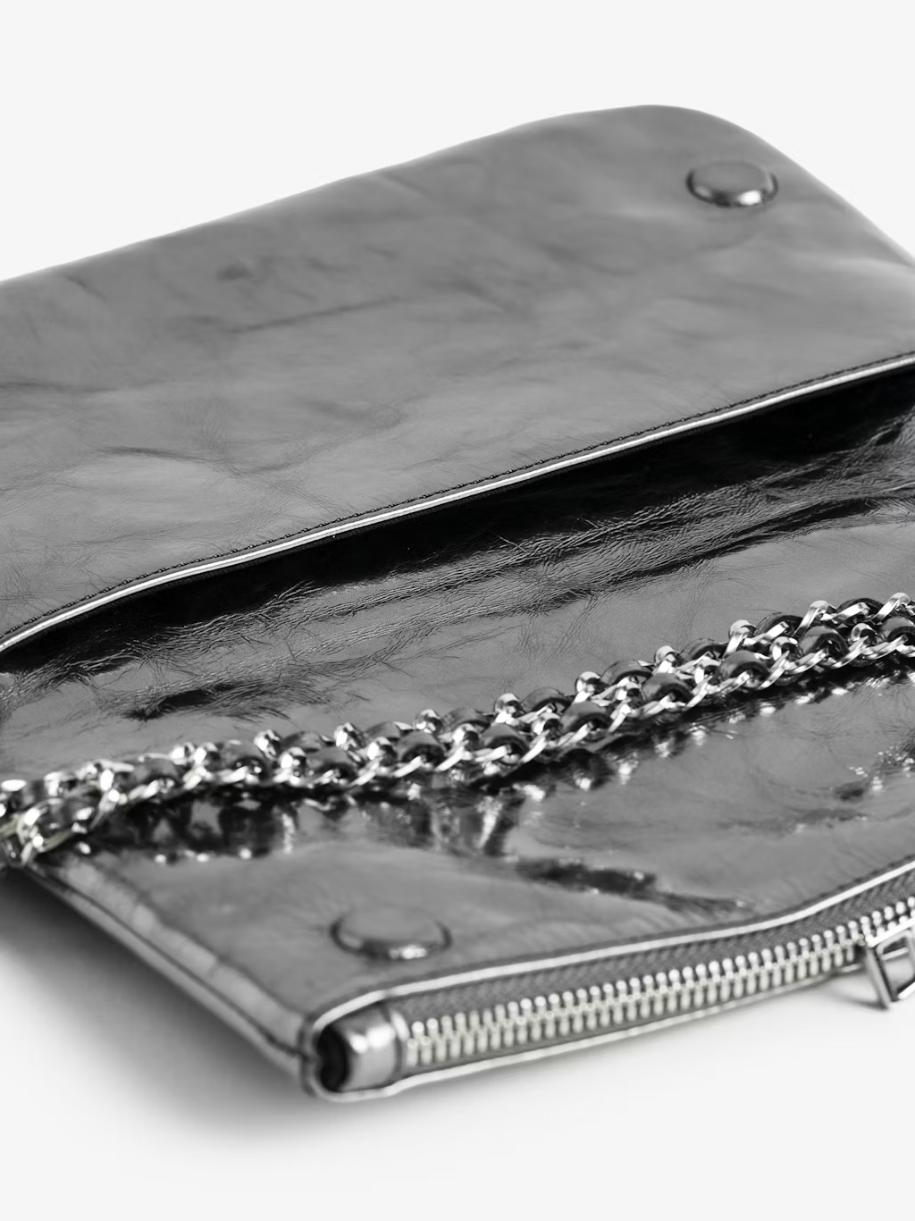 LWBA04153_GUN_ADDI_3_68d1247dc0a81 Zadig & Voltaire Rock Vintage Metal Clutch, Gun.