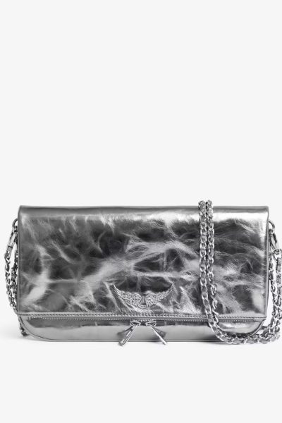 Zadig & Voltaire Rock Vintage Metal Clutch, Gun.