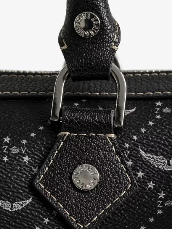 Zadig & Voltaire Sunny Medium Vibe Monogram Bag, Black.