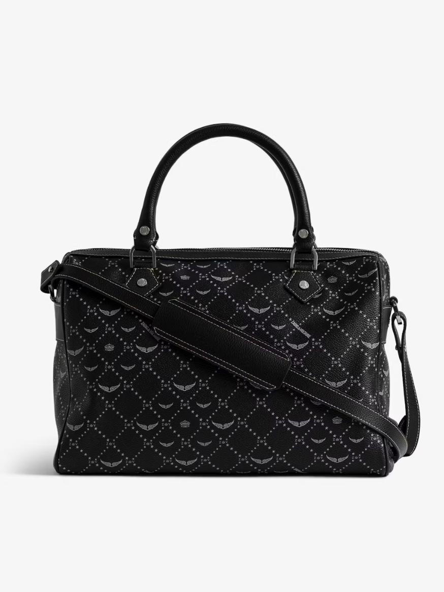 Zadig & Voltaire Sunny Medium Vibe Monogram Bag, Black.