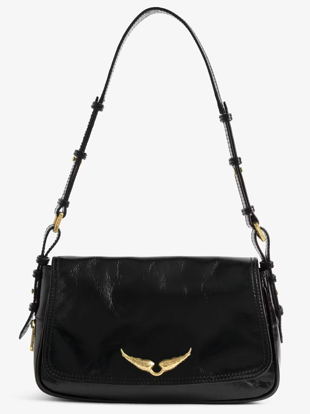 LWBA04169_BLACK_ADDI_1_68d25222cc412 Zadig & Voltaire Le Zouzou Vintage Patent Bag, Black.