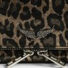 Zadig & Voltaire Rock Nano Metal Leopard Clutch, Silver.