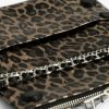 Zadig & Voltaire Rock Nano Metal Leopard Clutch, Silver.
