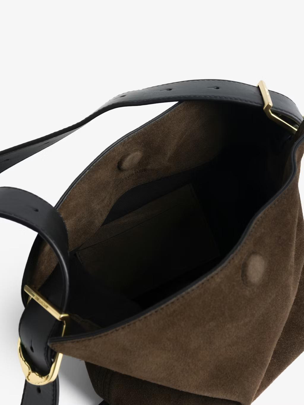 Zadig & Voltaire Baby Jane Suede Bag, Wood.