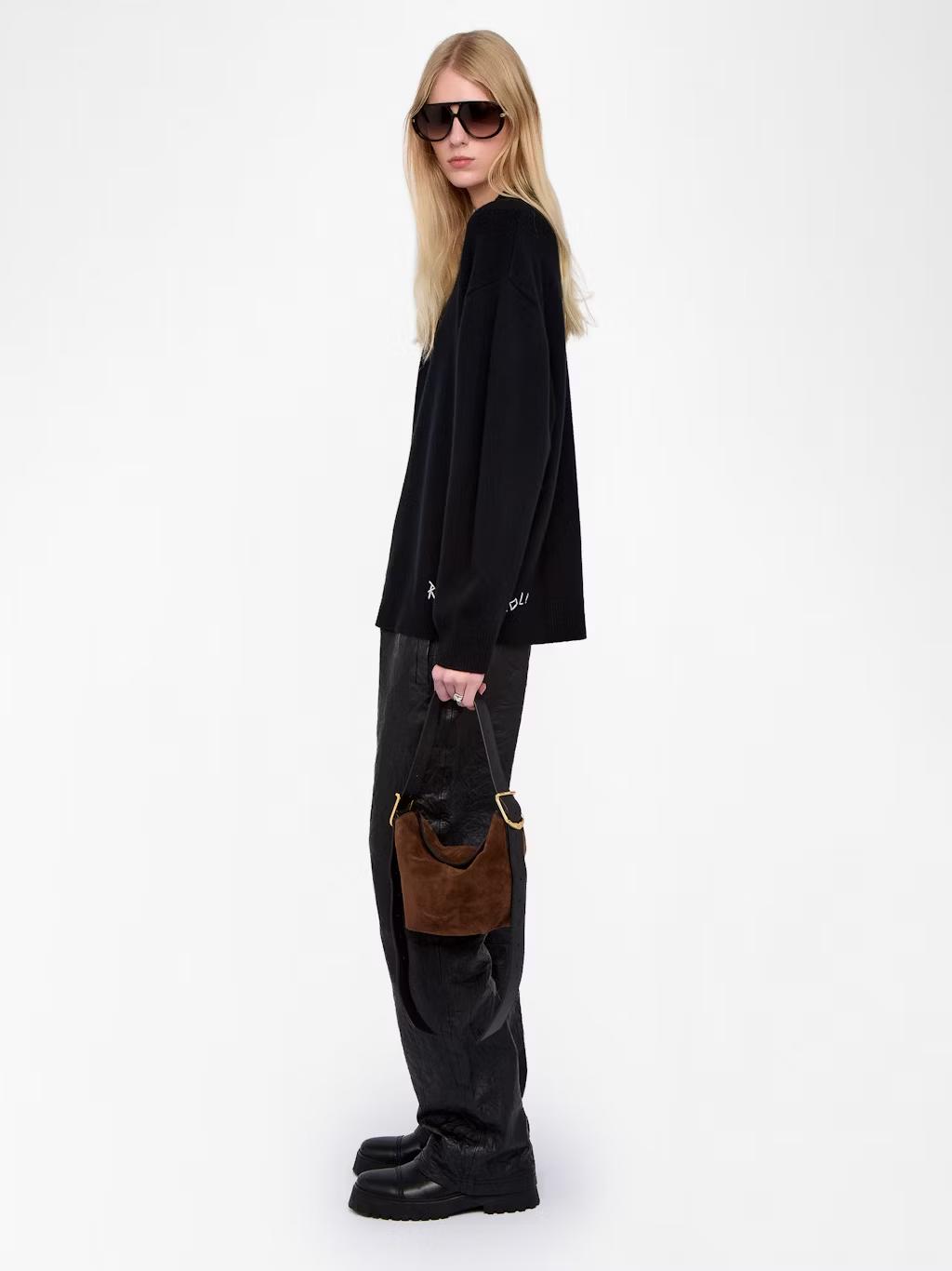 Zadig & Voltaire Baby Jane Suede Bag, Wood.